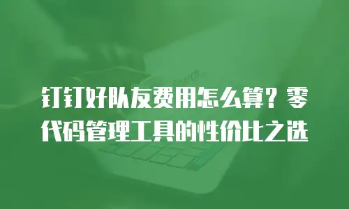钉钉好队友费用怎么算？零代码管理工具的性价比之选