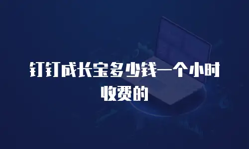 钉钉成长宝多少钱一个小时收费的