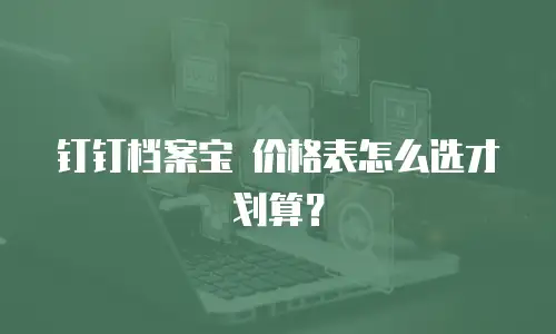 钉钉档案宝 价格表怎么选才划算？