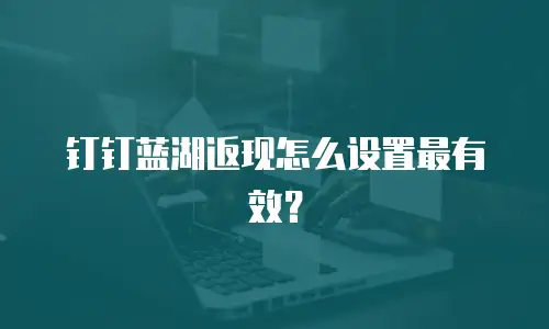 钉钉蓝湖返现怎么设置最有效？