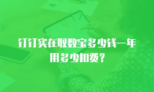 钉钉实在取数宝多少钱一年用多少扣费？