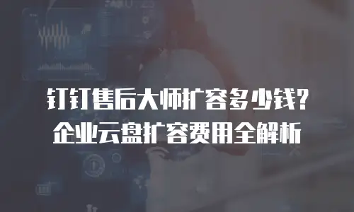 钉钉售后大师扩容多少钱？企业云盘扩容费用全解析