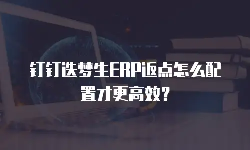 钉钉迭梦生ERP返点怎么配置才更高效？