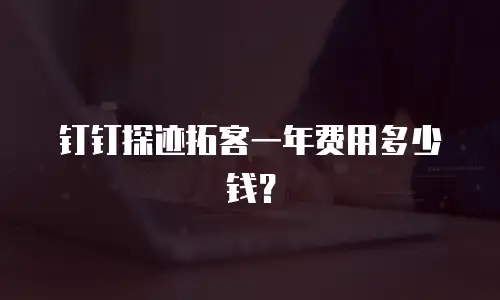 钉钉探迹拓客一年费用多少钱？