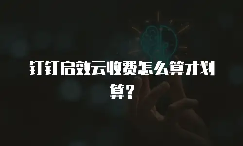 钉钉启效云收费怎么算才划算？