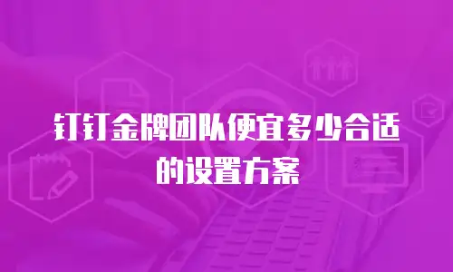 钉钉金牌团队便宜多少合适的设置方案