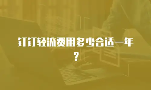 钉钉轻流费用多少合适一年？