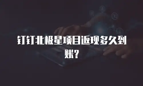 钉钉北极星项目返现多久到账？