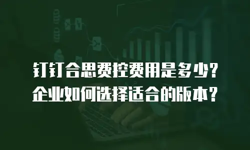 钉钉合思费控费用是多少？企业如何选择适合的版本？