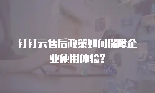 钉钉云售后政策如何保障企业使用体验？