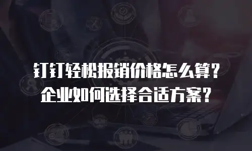 钉钉轻松报销价格怎么算？企业如何选择合适方案？