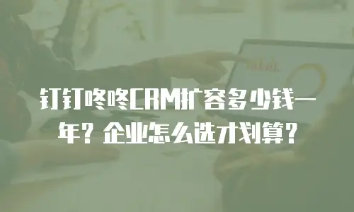 钉钉咚咚CRM扩容多少钱一年？企业怎么选才划算？