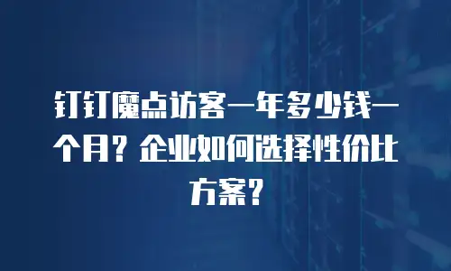 钉钉魔点访客一年多少钱一个月？企业如何选择性价比方案？