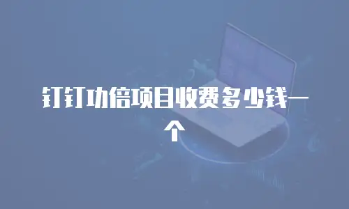 钉钉功倍项目收费多少钱一个