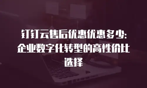 钉钉云售后优惠优惠多少：企业数字化转型的高性价比选择