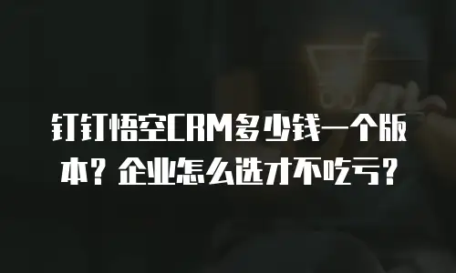 钉钉悟空CRM多少钱一个版本？企业怎么选才不吃亏？