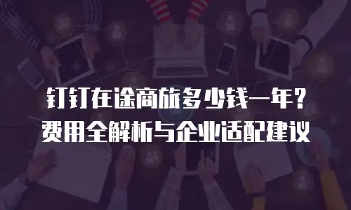 钉钉在途商旅多少钱一年？费用全解析与企业适配建议