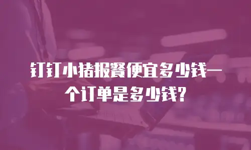 钉钉小猪报餐便宜多少钱一个订单是多少钱？