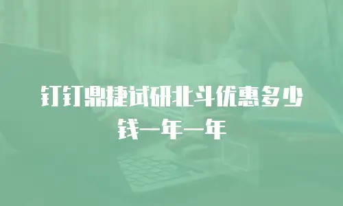 钉钉鼎捷试研北斗优惠多少钱一年一年
