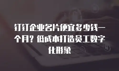 钉钉企业名片便宜多少钱一个月？低成本打造员工数字化形象
