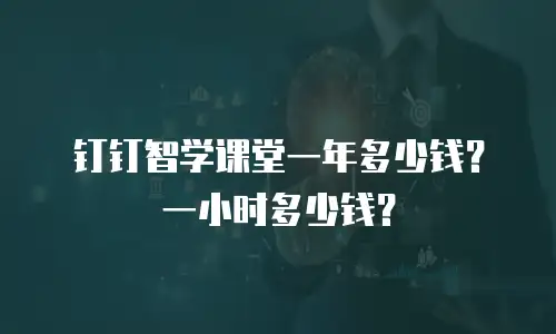 钉钉智学课堂一年多少钱？一小时多少钱？