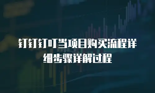 钉钉钉叮当项目购买流程详细步骤详解过程