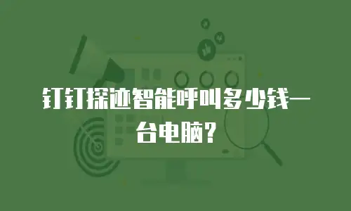 钉钉探迹智能呼叫多少钱一台电脑？