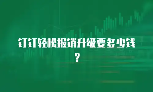 钉钉轻松报销升级要多少钱？
