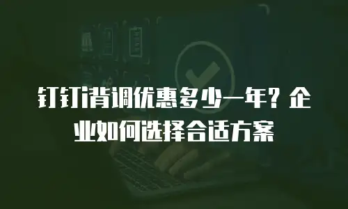 钉钉i背调优惠多少一年？企业如何选择合适方案