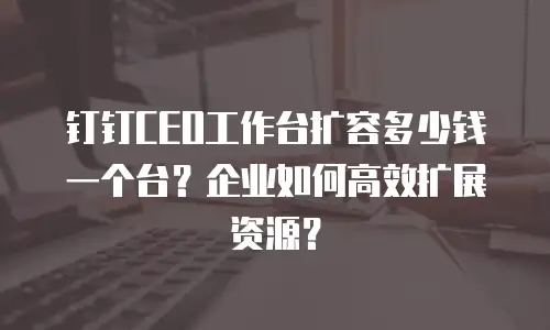 钉钉CEO工作台扩容多少钱一个台？企业如何高效扩展资源？