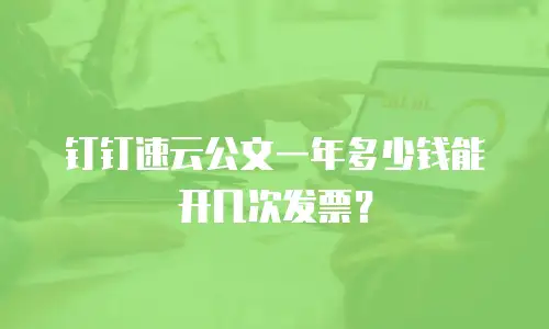 钉钉速云公文一年多少钱能开几次发票？