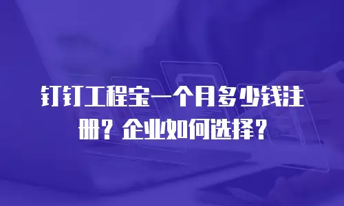 钉钉工程宝一个月多少钱注册？企业如何选择？