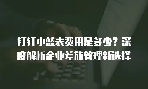 钉钉小蓝表费用是多少？深度解析企业差旅管理新选择