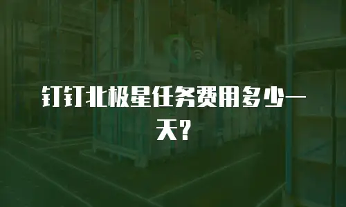 钉钉北极星任务费用多少一天？