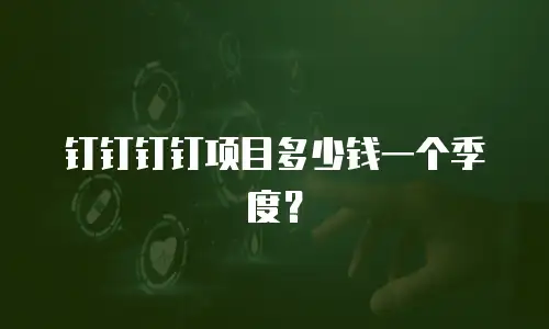钉钉钉钉项目多少钱一个季度？