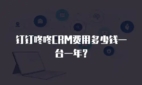 钉钉咚咚CRM费用多少钱一台一年？