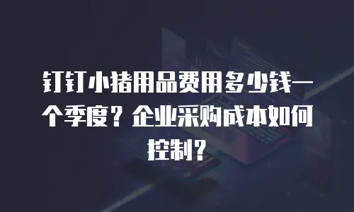 钉钉小猪用品费用多少钱一个季度？企业采购成本如何控制？