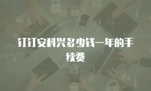 钉钉安科兴多少钱一年的手续费