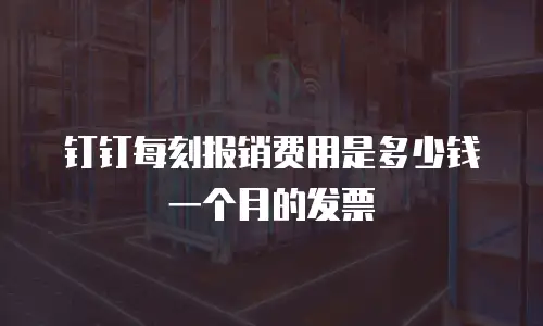 钉钉每刻报销费用是多少钱一个月的发票
