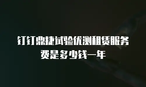 钉钉鼎捷试验优测租赁服务费是多少钱一年