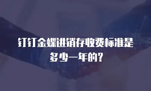 钉钉金蝶进销存收费标准是多少一年的？