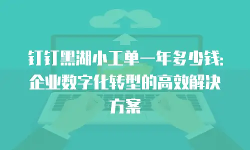 钉钉黑湖小工单一年多少钱：企业数字化转型的高效解决方案