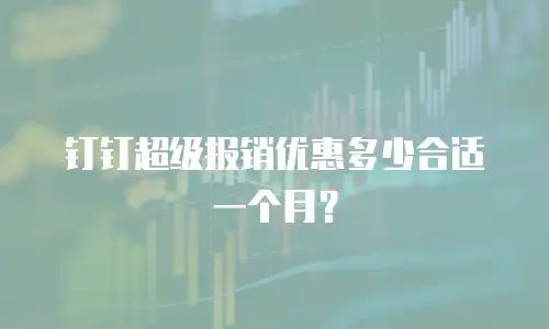 钉钉超级报销优惠多少合适一个月？