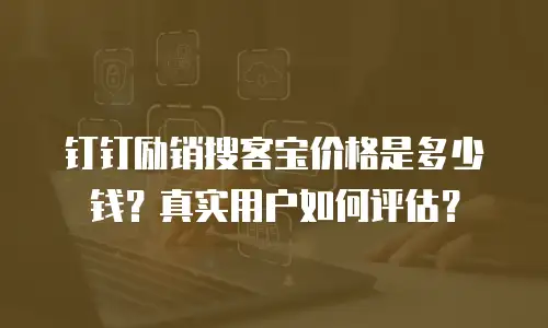 钉钉励销搜客宝价格是多少钱？真实用户如何评估？