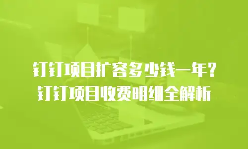 钉钉项目扩容多少钱一年？钉钉项目收费明细全解析