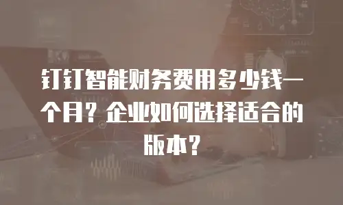 钉钉智能财务费用多少钱一个月？企业如何选择适合的版本？