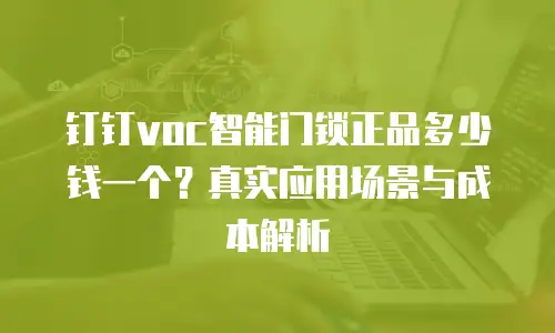 钉钉voc智能门锁正品多少钱一个？真实应用场景与成本解析