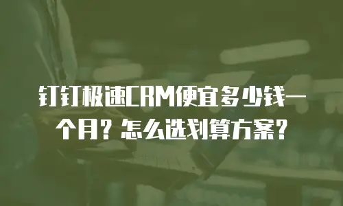 钉钉极速CRM便宜多少钱一个月？怎么选划算方案？