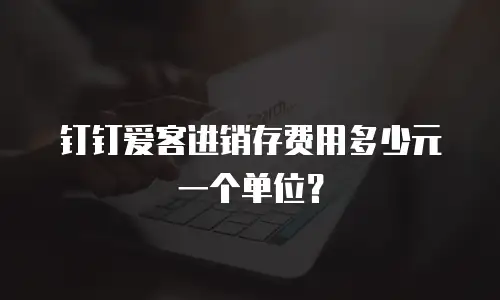 钉钉爱客进销存费用多少元一个单位？