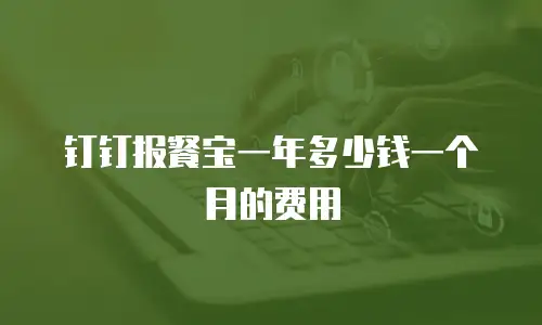 钉钉报餐宝一年多少钱一个月的费用